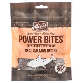 Merrick Power Bites Soft & Chewy Dog Treats  Real Salmon Recipe