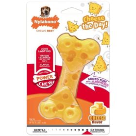 Nylabone Power Chew Cheese Bone Dog Toy  Wolf (Dogs up to 35 lbs)