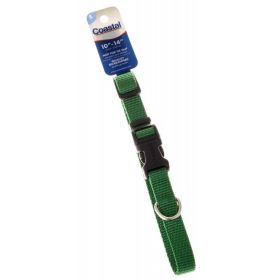 Tuff Collar Nylon Adjustable Collar (Option: Hunter Green  10" to 14" Long x 5/8" Wide)