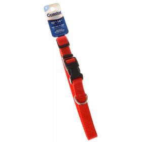 Tuff Collar Nylon Adjustable Collar (Option: Red  10" to 14" Long x 5/8" Wide)