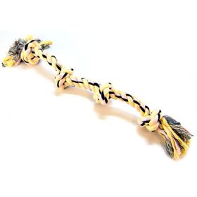 Flossy Chews Colored 4 Knot Tug Rope (Option: X Large (27" Long))