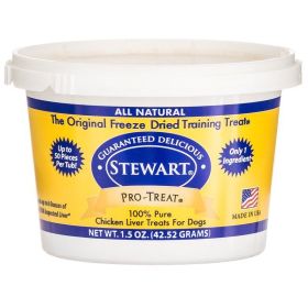 Stewart Pro Treat 100% Freeze Dried Chicken Liver for Dogs (Option: 1.5 oz)