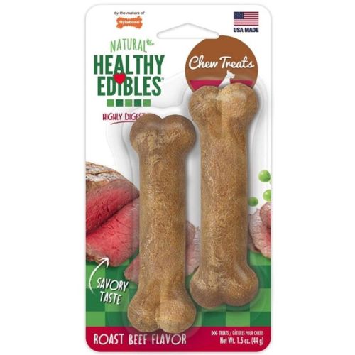 Nylabone Healthy Edibles Wholesome Dog Chews Roast Beef Flavor Nylabone Healthy Edibles Wholesome Dog Chews Roast Beef Flavor