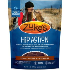 Zukes Hip Action Dog Treats  Peanut Butter & Oats Recipe (Option: 6 oz)