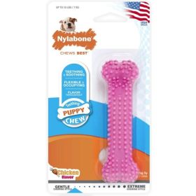 Nylabone Puppy Chew Dental Bone Chew Toy (Option: Pink  3.75" Chew (For Puppies up to 15 lbs))