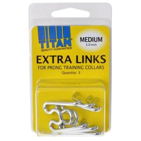 Titan Extra Links for Prong Training Collars (Option: Medium (3.0 mm)  3 Count)