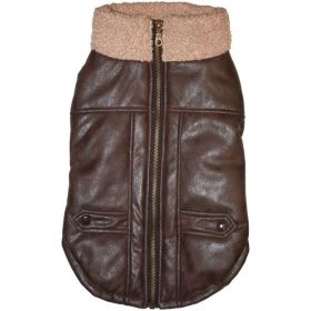 Fashion Pet Brown Bomber Dog Jacket (Option: X Large)