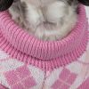 Argyle Style Ribbed Fashion Pet Sweater