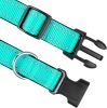 Reflective Dog Collar; Soft Neoprene Padded Breathable Nylon Pet Collar Adjustable for Medium Dogs