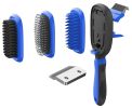 Pet Life 'Conversion' 5-in-1 Interchangeable Dematting and Deshedding Bristle Pin and Massage Grooming Pet Comb